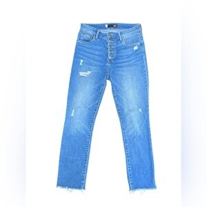 Kut from the Kloth High Rise REESE Ankle Straight Leg Blue Jeans